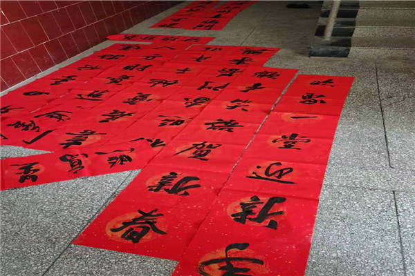 喜迎新春送春联 丹青翰墨尽芬芳 ——新利公司网址开展“书法艺术进校园”活动
